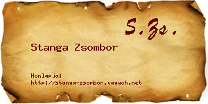 Stanga Zsombor névjegykártya