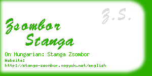 zsombor stanga business card